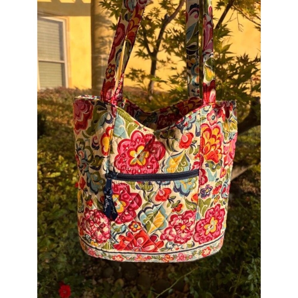Vera Bradley Quilted Floral Tote Bag in Multicolor "Hope Garden"
